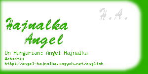 hajnalka angel business card